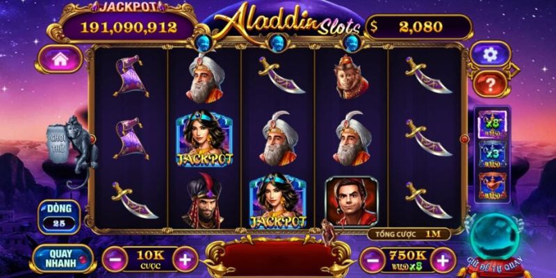 Cách chơi Aladdin Slots siêu đơn giản